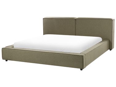 Lit à eau Tissu LINARDS 180 x 200 cm Vert olive