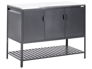 Meuble de cuisine d'extérieur MAENZA Métal Noir