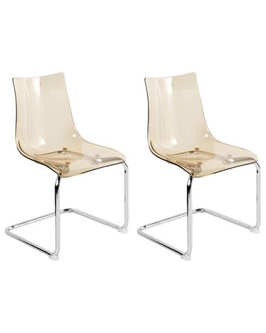Lot de 2 chaises de salle à manger MARSHALL Orange