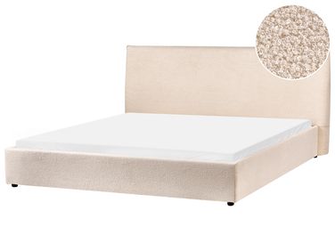 Lit à eau Bouclé LAVAUR 180 x 200 cm Beige