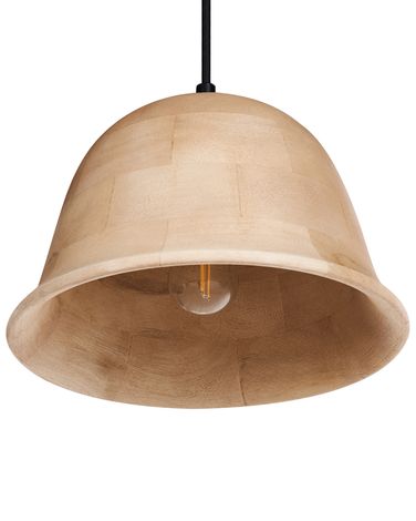 Lampe suspension GOIKA Bois de manguier Marron clair