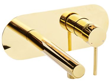 Robinet de lavabo mural CLAVIJO Laiton Doré