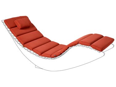 Kussen voor ligstoel BRESCIA PREMIUM 180 x 60 cm Rood