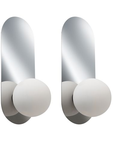 Lot de 2 lampes murales LEISI Argenté