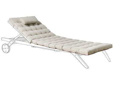 Kussen voor ligstoel CESANA PREMIUM 192 x 56 cm Taupe
