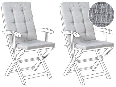 Lot de 2 coussins de jardin MAUI PREMIUM Mélange de gris