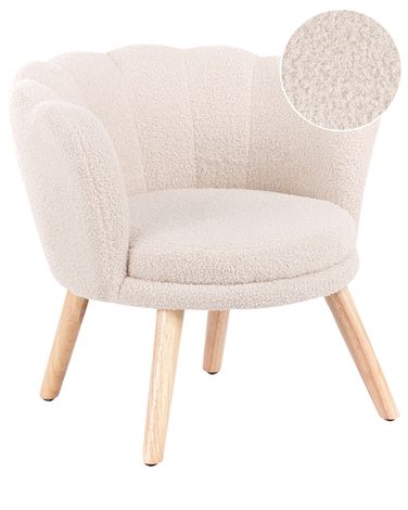 Kinderfauteuil HALBY Bouclé Lichtbeige
