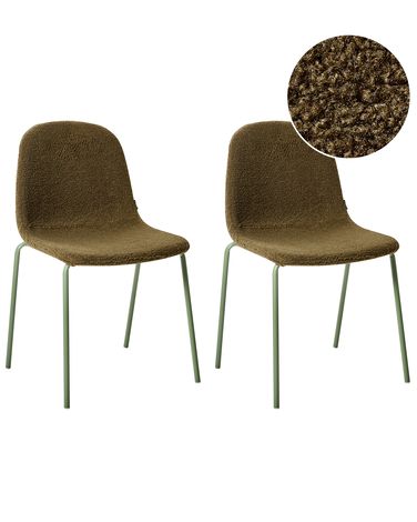 Set of 2 Conference Chairs LOMA Boucle Green