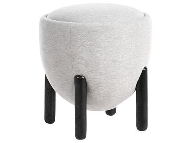 Pouffe ARCHIE Faux Linen Grey
