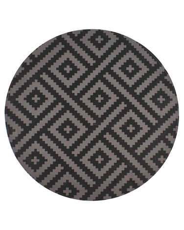 Outdoor Rug AJMER Black ø 120 cm