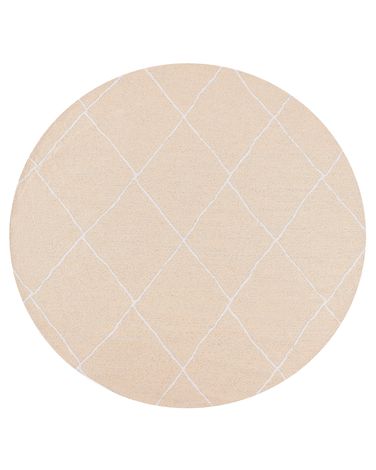 Outdoor Rug GWALIOR Beige ø 120 cm
