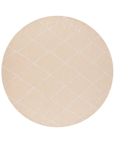 Outdoor Rug GWALIOR Beige ø 160 cm