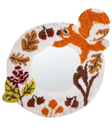 Miroir BORITI 51 cm 40 cm Coton Blanc