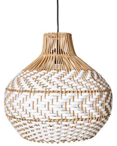 Hanglamp YAUCO Rotan Wit