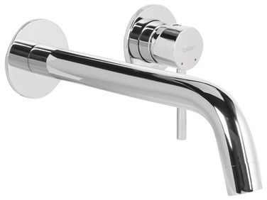 Robinet de lavabo mural TRAFUL Laiton Argenté