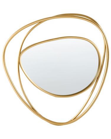 Miroir COURCY 50 cm 54 cm Métal Doré