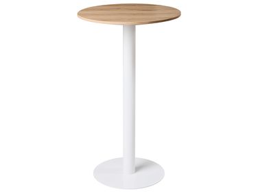 Bar Table MORELLA Light Brown/ White 60 cm 60 cm