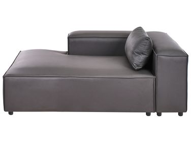 Right-Hand Chaise Longue BRANDE Fabric Black