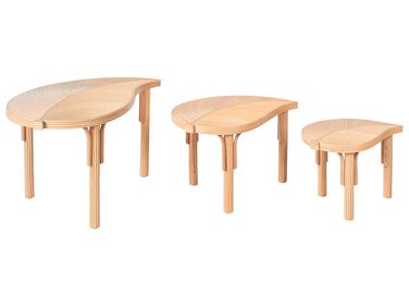 Lot de 3 tables basses PARALIA Rotin Naturel