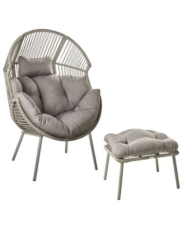 Garden Chair MURANO PE Rattan Grey