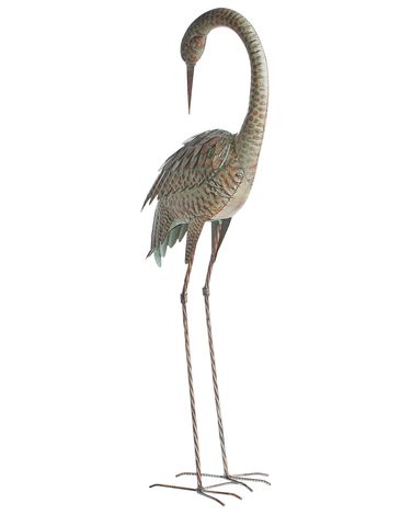Statue de jardin BEYLA Oiseau grue Marron